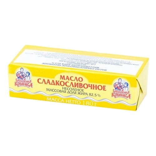 Масло Бабушкина Крынка сладкосливочное 82,5%, 180г - Бабушкина крынка ...