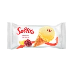 Мороженое Soletto гранат и лимон в вафельном рожке