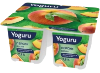 Йогурт YOGURU персик, 2,5%