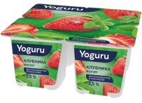 Йогурт YOGURU клубника, 2,5%