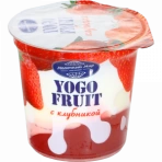 Йогурт двухслойный YOGO FRUIT Клубника, 2,5%